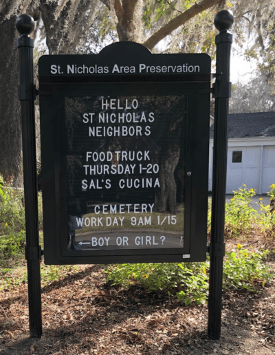 Community Bulletin Board for Preservation area